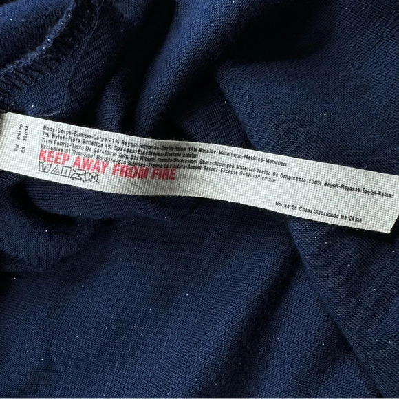 Free People Lola Maxi Slip Dress Navy Silver Glitter Romantic Fairy Festival - Picture 6 of 15